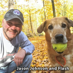 Jason Johnson and his dog Flash, co-founders of Project K-9 Hero