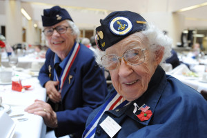 Elderly woman military vet